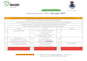 Il Calendario di Dicembre